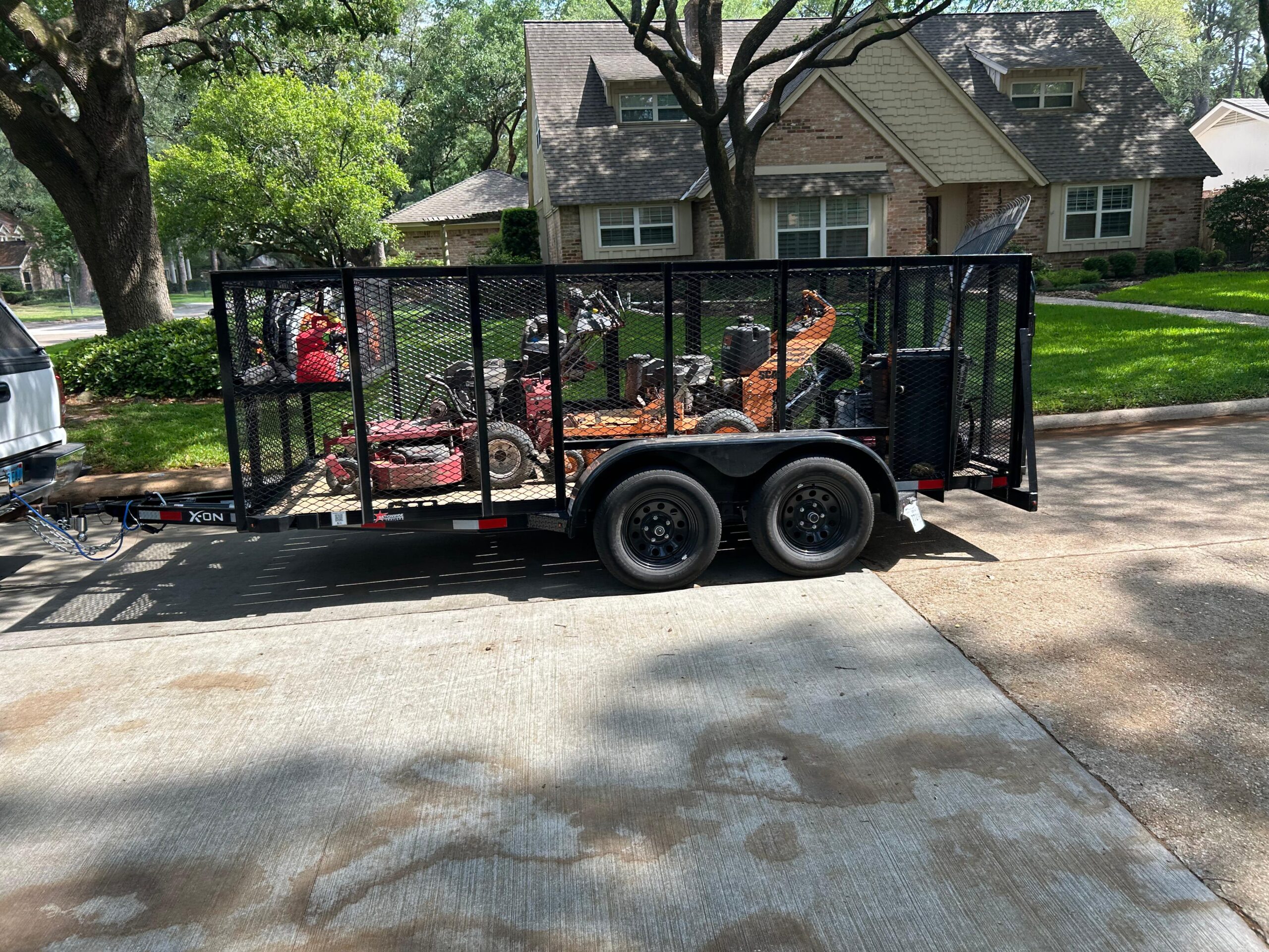 Landscaping Trailer in use